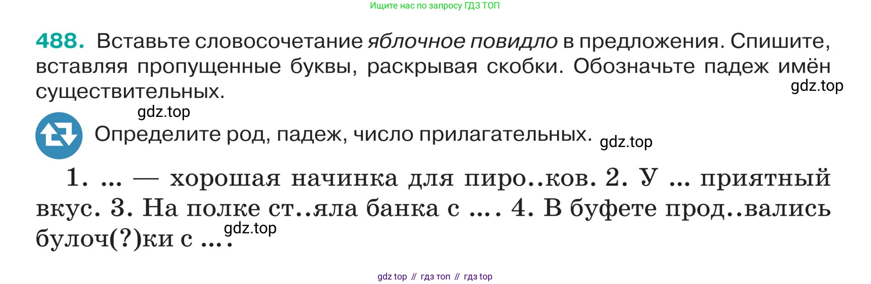 ГДЗ Русский язык, 5 класс Учебник, авторы: Ладыженская Таиса Алексеевна, Баранов Михаил Трофимович, Тростенцова Лидия Александровна, Ладыженская Наталия Вениаминовна, Дейкина Алевтина Дмитриевна, Григорян Лариса Трофимовна, Кулибаба Иван Иванович, Антонова Любовь Геннадиевна, издательство Просвещение, Москва, 2023, салатового цвета, Часть 2, страница 19, номер 488, Условие