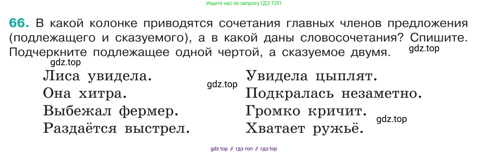 ГДЗ Русский язык, 5 класс Учебник, авторы: Ладыженская Таиса Алексеевна, Баранов Михаил Трофимович, Тростенцова Лидия Александровна, Ладыженская Наталия Вениаминовна, Дейкина Алевтина Дмитриевна, Григорян Лариса Трофимовна, Кулибаба Иван Иванович, Антонова Любовь Геннадиевна, издательство Просвещение, Москва, 2023, салатового цвета, Часть 1, страница 29, номер 66, Условие