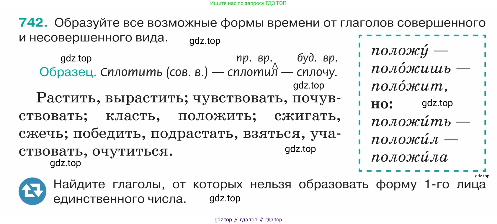 ГДЗ Русский язык, 5 класс Учебник, авторы: Ладыженская Таиса Алексеевна, Баранов Михаил Трофимович, Тростенцова Лидия Александровна, Ладыженская Наталия Вениаминовна, Дейкина Алевтина Дмитриевна, Григорян Лариса Трофимовна, Кулибаба Иван Иванович, Антонова Любовь Геннадиевна, издательство Просвещение, Москва, 2023, салатового цвета, Часть 2, страница 126, номер 742, Условие