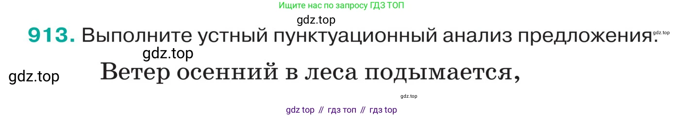 ГДЗ Русский язык, 5 класс Учебник, авторы: Ладыженская Таиса Алексеевна, Баранов Михаил Трофимович, Тростенцова Лидия Александровна, Ладыженская Наталия Вениаминовна, Дейкина Алевтина Дмитриевна, Григорян Лариса Трофимовна, Кулибаба Иван Иванович, Антонова Любовь Геннадиевна, издательство Просвещение, Москва, 2023, салатового цвета, Часть 2, страница 207, номер 913, Условие