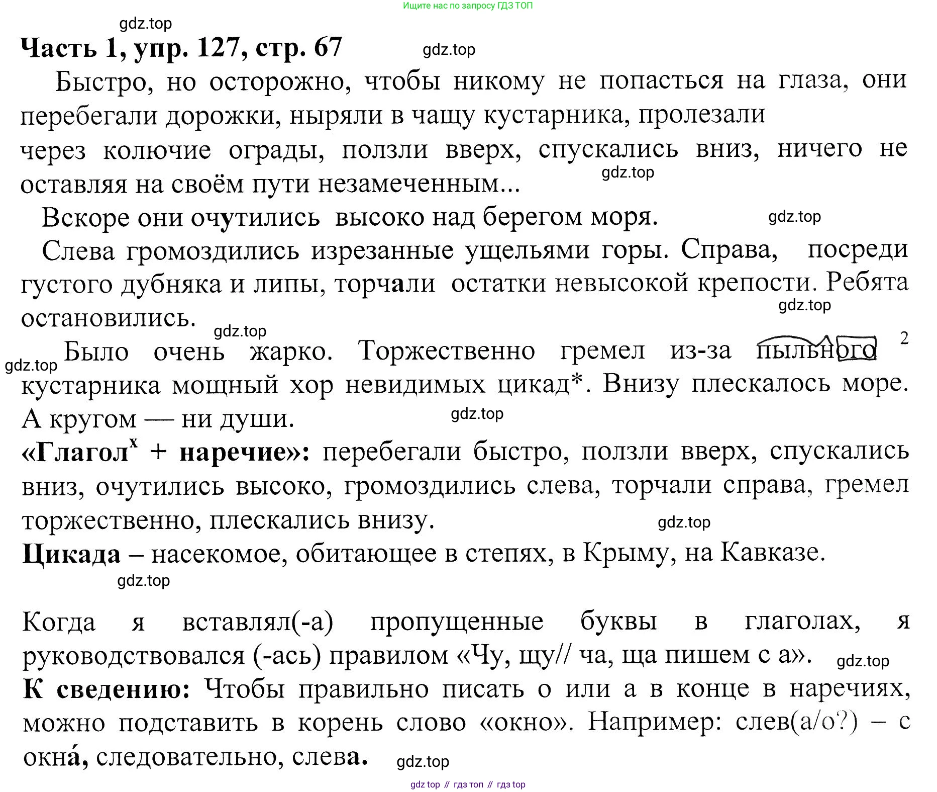 ГДЗ Русский язык, 5 класс Учебник, авторы: Ладыженская Таиса Алексеевна, Баранов Михаил Трофимович, Тростенцова Лидия Александровна, Ладыженская Наталия Вениаминовна, Дейкина Алевтина Дмитриевна, Григорян Лариса Трофимовна, Кулибаба Иван Иванович, Антонова Любовь Геннадиевна, издательство Просвещение, Москва, 2023, салатового цвета, Часть 1, страница 67, номер 127, Решение 1