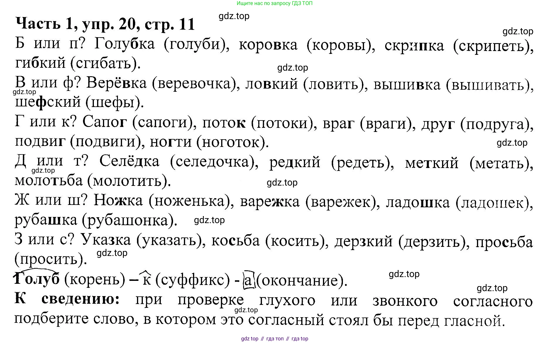 ГДЗ Русский язык, 5 класс Учебник, авторы: Ладыженская Таиса Алексеевна, Баранов Михаил Трофимович, Тростенцова Лидия Александровна, Ладыженская Наталия Вениаминовна, Дейкина Алевтина Дмитриевна, Григорян Лариса Трофимовна, Кулибаба Иван Иванович, Антонова Любовь Геннадиевна, издательство Просвещение, Москва, 2023, салатового цвета, Часть 1, страница 11, номер 20, Решение 1