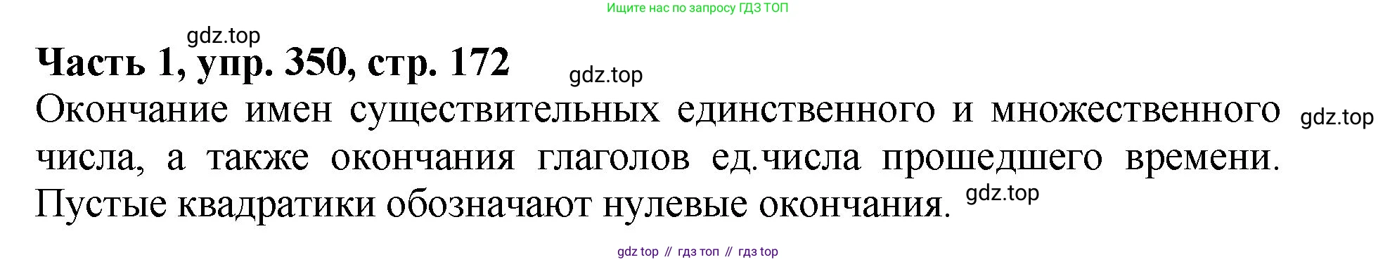ГДЗ Русский язык, 5 класс Учебник, авторы: Ладыженская Таиса Алексеевна, Баранов Михаил Трофимович, Тростенцова Лидия Александровна, Ладыженская Наталия Вениаминовна, Дейкина Алевтина Дмитриевна, Григорян Лариса Трофимовна, Кулибаба Иван Иванович, Антонова Любовь Геннадиевна, издательство Просвещение, Москва, 2023, салатового цвета, Часть 1, страница 172, номер 350, Решение 1