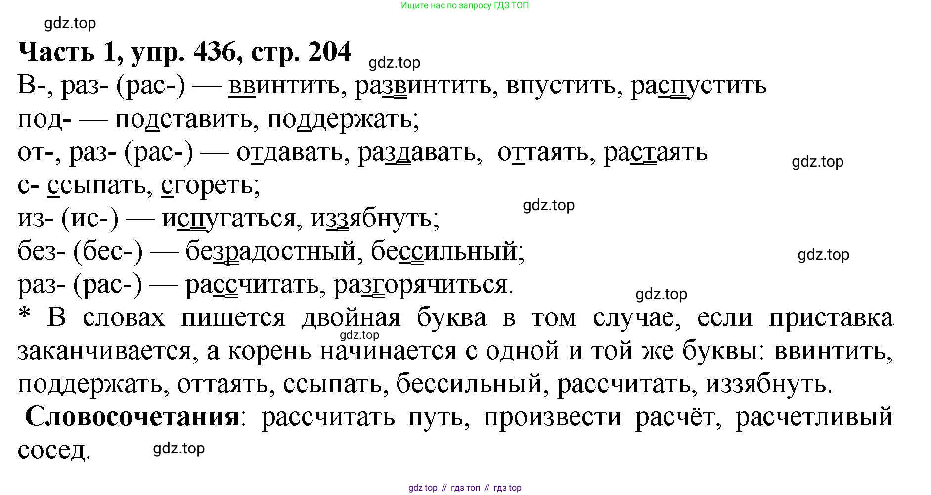 ГДЗ Русский язык, 5 класс Учебник, авторы: Ладыженская Таиса Алексеевна, Баранов Михаил Трофимович, Тростенцова Лидия Александровна, Ладыженская Наталия Вениаминовна, Дейкина Алевтина Дмитриевна, Григорян Лариса Трофимовна, Кулибаба Иван Иванович, Антонова Любовь Геннадиевна, издательство Просвещение, Москва, 2023, салатового цвета, Часть 1, страница 204, номер 436, Решение 1