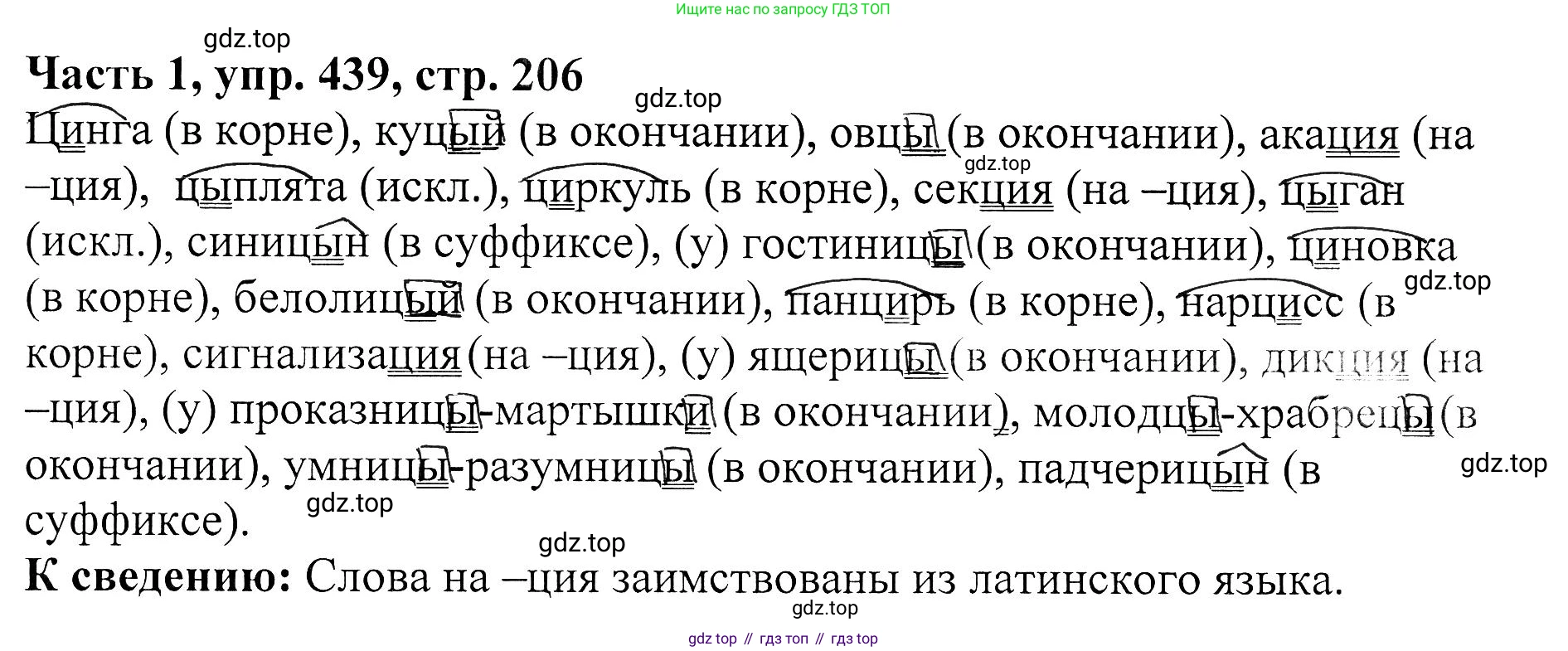 ГДЗ Русский язык, 5 класс Учебник, авторы: Ладыженская Таиса Алексеевна, Баранов Михаил Трофимович, Тростенцова Лидия Александровна, Ладыженская Наталия Вениаминовна, Дейкина Алевтина Дмитриевна, Григорян Лариса Трофимовна, Кулибаба Иван Иванович, Антонова Любовь Геннадиевна, издательство Просвещение, Москва, 2023, салатового цвета, Часть 1, страница 206, номер 439, Решение 1