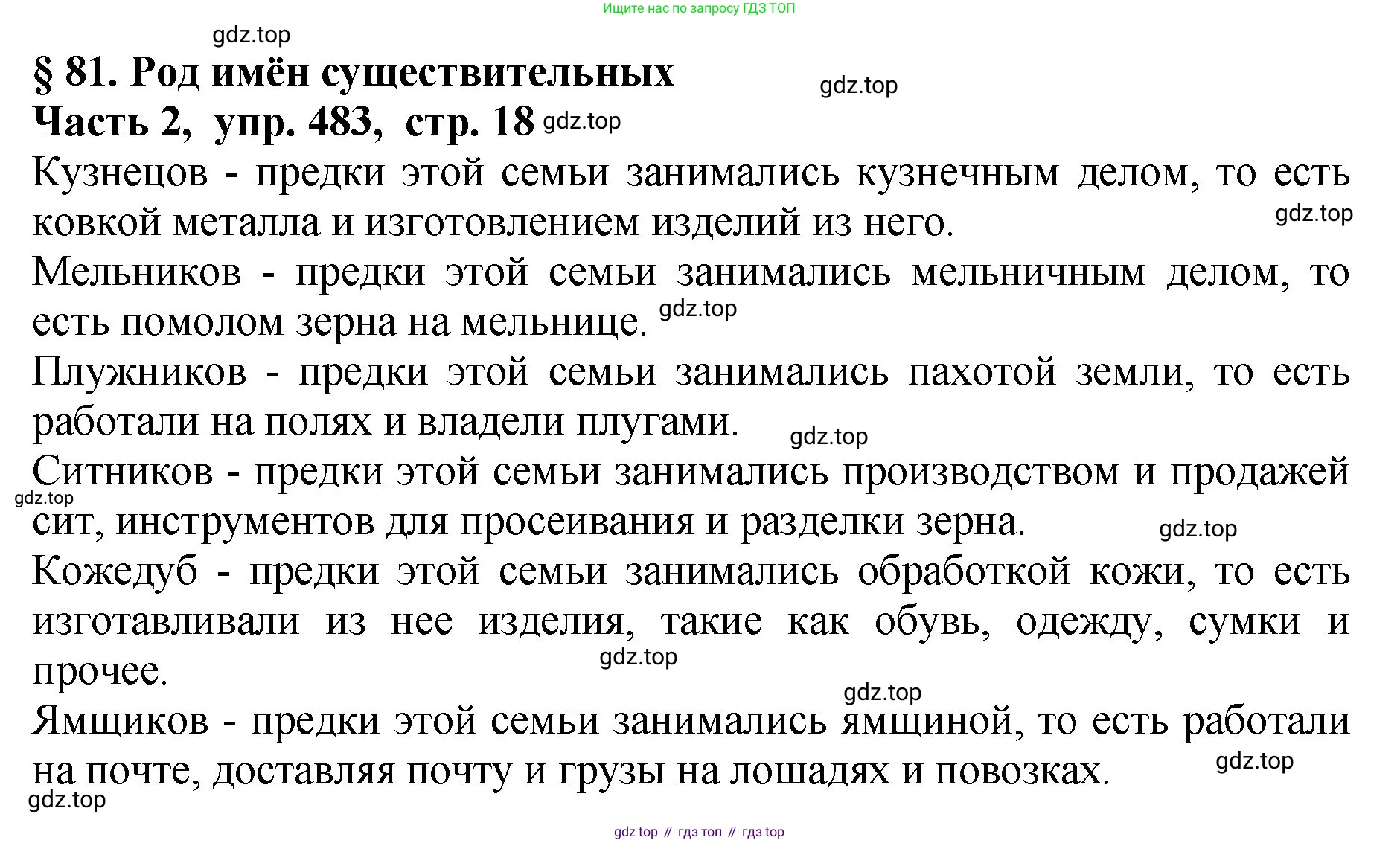 ГДЗ Русский язык, 5 класс Учебник, авторы: Ладыженская Таиса Алексеевна, Баранов Михаил Трофимович, Тростенцова Лидия Александровна, Ладыженская Наталия Вениаминовна, Дейкина Алевтина Дмитриевна, Григорян Лариса Трофимовна, Кулибаба Иван Иванович, Антонова Любовь Геннадиевна, издательство Просвещение, Москва, 2023, салатового цвета, Часть 2, страница 18, номер 483, Решение 1