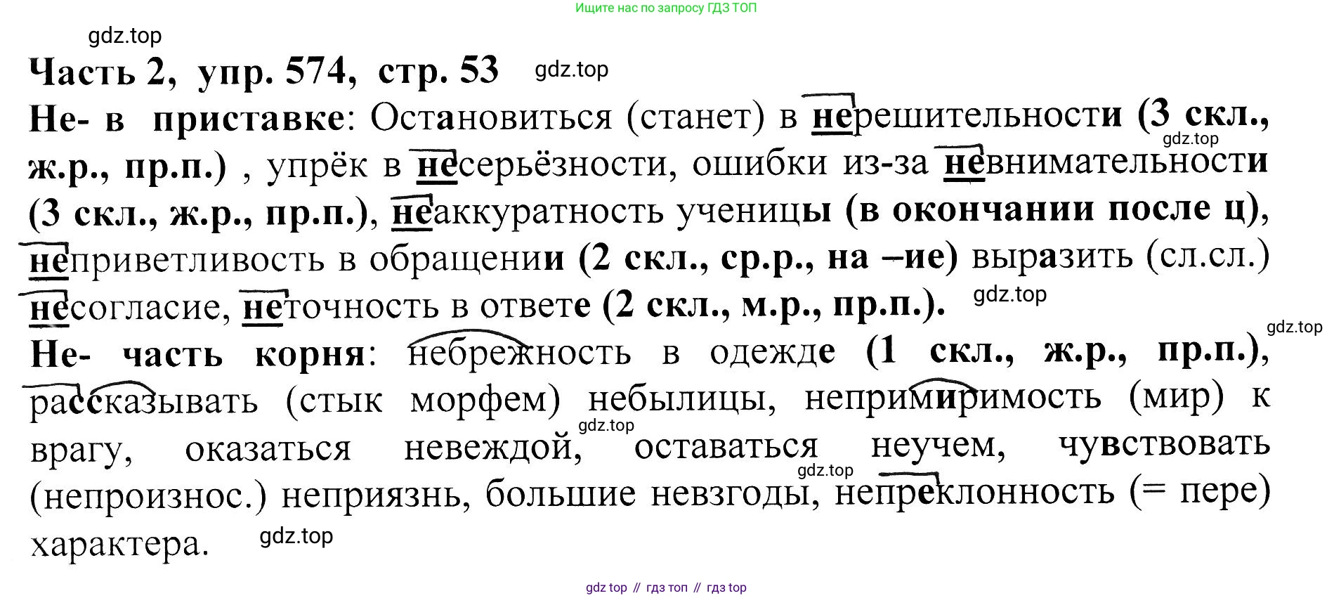 ГДЗ Русский язык, 5 класс Учебник, авторы: Ладыженская Таиса Алексеевна, Баранов Михаил Трофимович, Тростенцова Лидия Александровна, Ладыженская Наталия Вениаминовна, Дейкина Алевтина Дмитриевна, Григорян Лариса Трофимовна, Кулибаба Иван Иванович, Антонова Любовь Геннадиевна, издательство Просвещение, Москва, 2023, салатового цвета, Часть 2, страница 53, номер 574, Решение 1