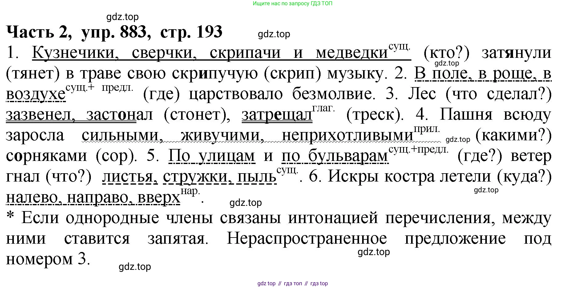 ГДЗ Русский язык, 5 класс Учебник, авторы: Ладыженская Таиса Алексеевна, Баранов Михаил Трофимович, Тростенцова Лидия Александровна, Ладыженская Наталия Вениаминовна, Дейкина Алевтина Дмитриевна, Григорян Лариса Трофимовна, Кулибаба Иван Иванович, Антонова Любовь Геннадиевна, издательство Просвещение, Москва, 2023, салатового цвета, Часть 2, страница 193, номер 883, Решение 1