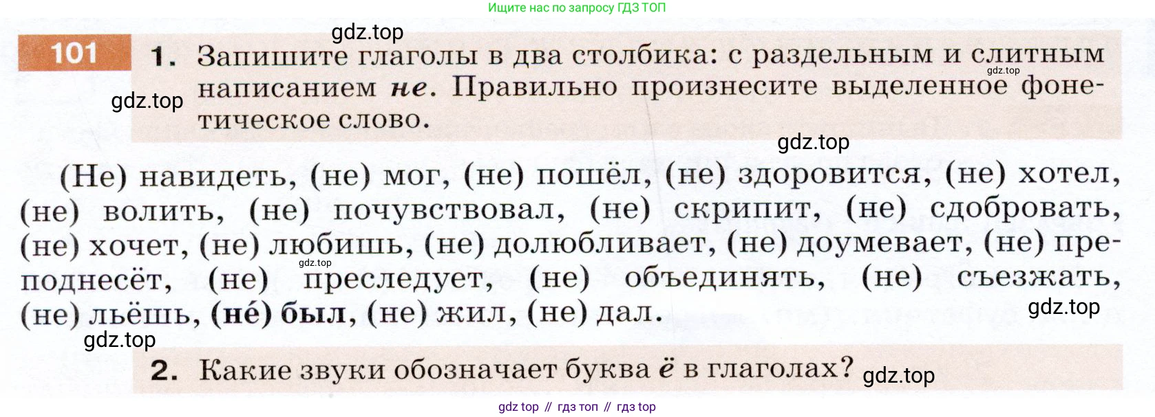 ГДЗ Русский язык, 5 класс Учебник, авторы: Разумовская Маргарита Михайловна, Львова Светлана Ивановна, Капинос Валентина Ивановна, Львов Валентин Витальевич, Богданова Галина Александровна, Тронина Татьяна Сергеевна, Сергеева Наталья Николаевна, издательство Дрофа, Москва, 2019 - 2022, белого цвета, Часть 1, страница 38, номер 101, Условие