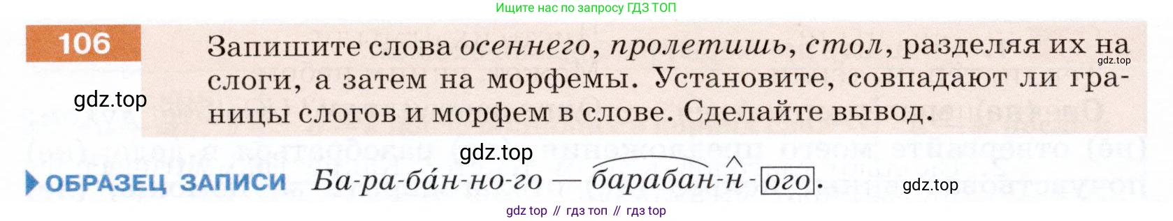 ГДЗ Русский язык, 5 класс Учебник, авторы: Разумовская Маргарита Михайловна, Львова Светлана Ивановна, Капинос Валентина Ивановна, Львов Валентин Витальевич, Богданова Галина Александровна, Тронина Татьяна Сергеевна, Сергеева Наталья Николаевна, издательство Дрофа, Москва, 2019 - 2022, белого цвета, Часть 1, страница 40, номер 106, Условие