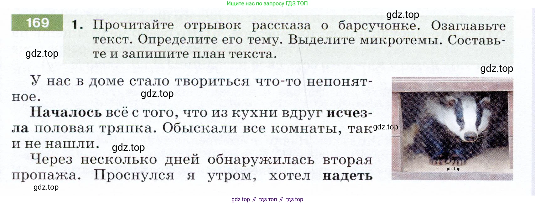 ГДЗ Русский язык, 5 класс Учебник, авторы: Разумовская Маргарита Михайловна, Львова Светлана Ивановна, Капинос Валентина Ивановна, Львов Валентин Витальевич, Богданова Галина Александровна, Тронина Татьяна Сергеевна, Сергеева Наталья Николаевна, издательство Дрофа, Москва, 2019 - 2022, белого цвета, Часть 1, страница 58, номер 169, Условие