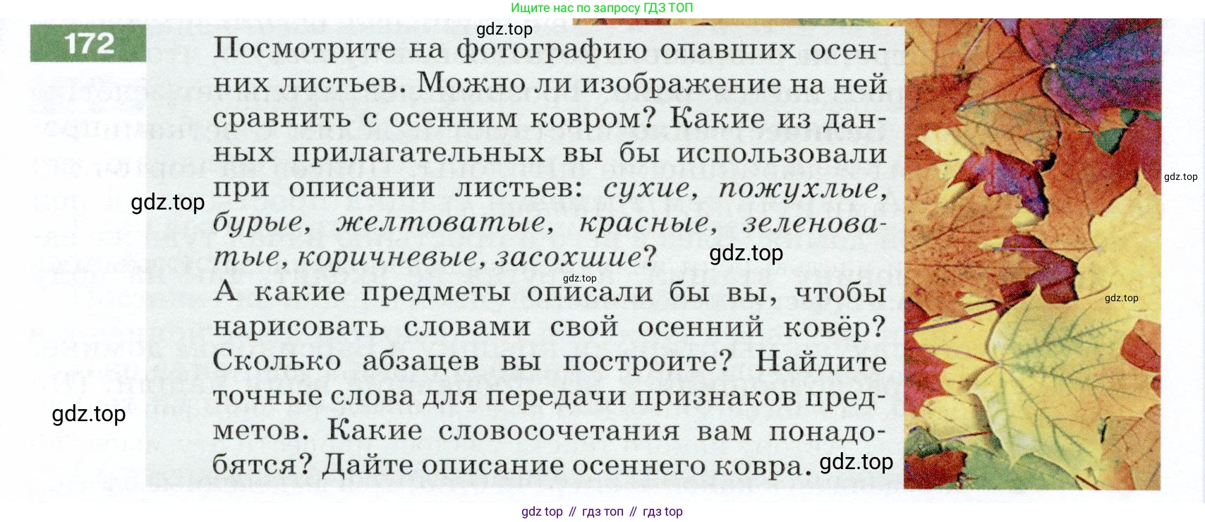 ГДЗ Русский язык, 5 класс Учебник, авторы: Разумовская Маргарита Михайловна, Львова Светлана Ивановна, Капинос Валентина Ивановна, Львов Валентин Витальевич, Богданова Галина Александровна, Тронина Татьяна Сергеевна, Сергеева Наталья Николаевна, издательство Дрофа, Москва, 2019 - 2022, белого цвета, Часть 1, страница 60, номер 172, Условие
