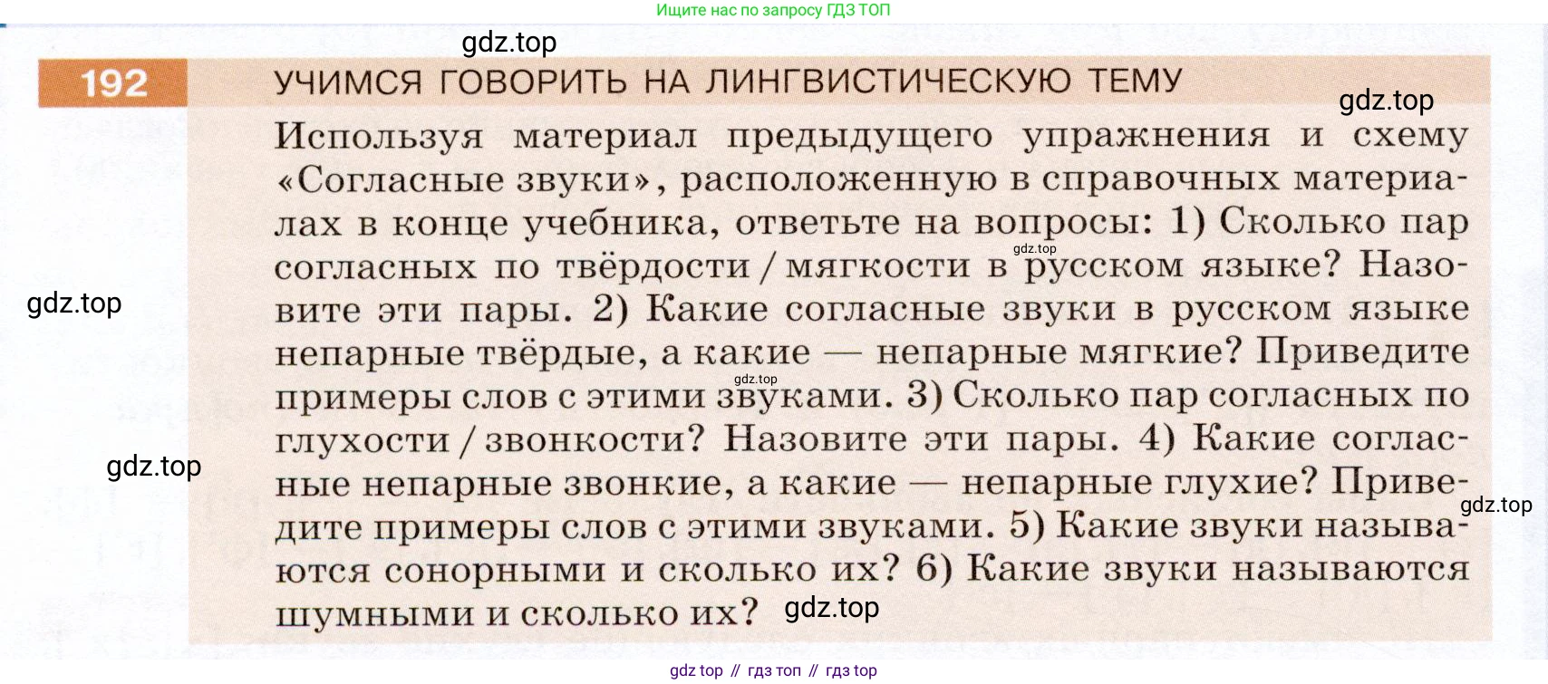 ГДЗ Русский язык, 5 класс Учебник, авторы: Разумовская Маргарита Михайловна, Львова Светлана Ивановна, Капинос Валентина Ивановна, Львов Валентин Витальевич, Богданова Галина Александровна, Тронина Татьяна Сергеевна, Сергеева Наталья Николаевна, издательство Дрофа, Москва, 2019 - 2022, белого цвета, Часть 1, страница 68, номер 192, Условие