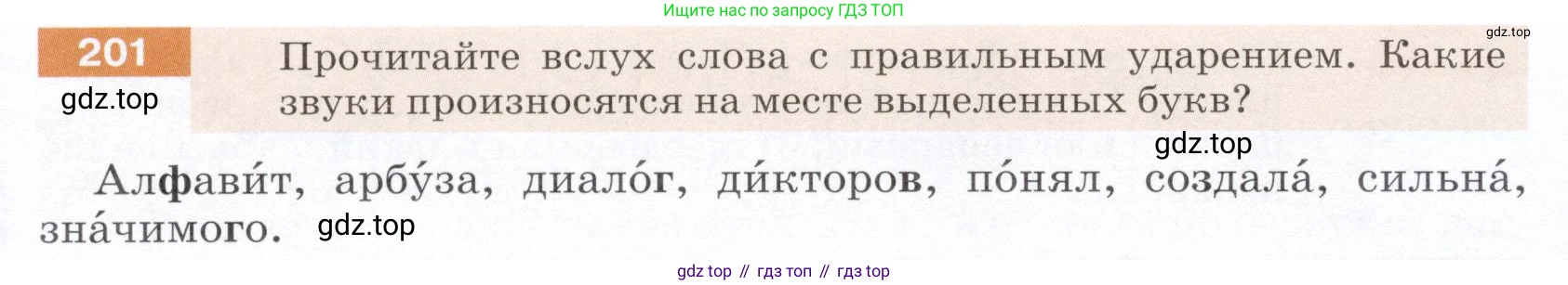 ГДЗ Русский язык, 5 класс Учебник, авторы: Разумовская Маргарита Михайловна, Львова Светлана Ивановна, Капинос Валентина Ивановна, Львов Валентин Витальевич, Богданова Галина Александровна, Тронина Татьяна Сергеевна, Сергеева Наталья Николаевна, издательство Дрофа, Москва, 2019 - 2022, белого цвета, Часть 1, страница 70, номер 201, Условие