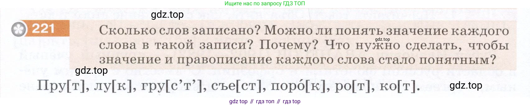 ГДЗ Русский язык, 5 класс Учебник, авторы: Разумовская Маргарита Михайловна, Львова Светлана Ивановна, Капинос Валентина Ивановна, Львов Валентин Витальевич, Богданова Галина Александровна, Тронина Татьяна Сергеевна, Сергеева Наталья Николаевна, издательство Дрофа, Москва, 2019 - 2022, белого цвета, Часть 1, страница 74, номер 221, Условие