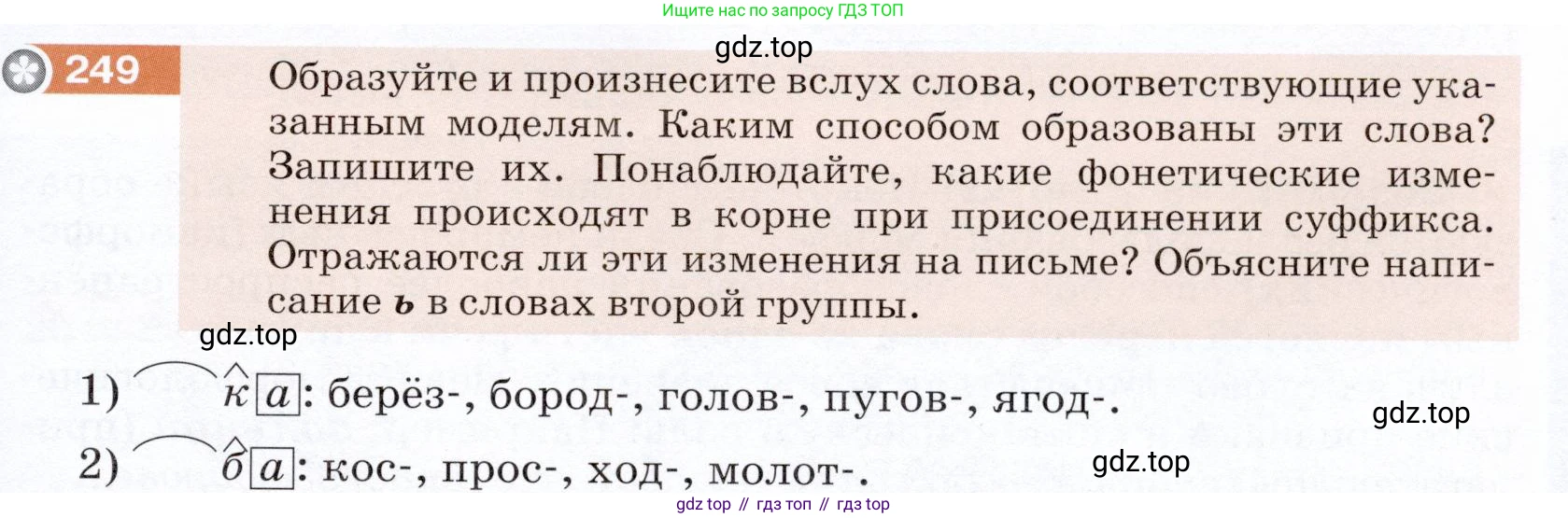ГДЗ Русский язык, 5 класс Учебник, авторы: Разумовская Маргарита Михайловна, Львова Светлана Ивановна, Капинос Валентина Ивановна, Львов Валентин Витальевич, Богданова Галина Александровна, Тронина Татьяна Сергеевна, Сергеева Наталья Николаевна, издательство Дрофа, Москва, 2019 - 2022, белого цвета, Часть 1, страница 83, номер 249, Условие