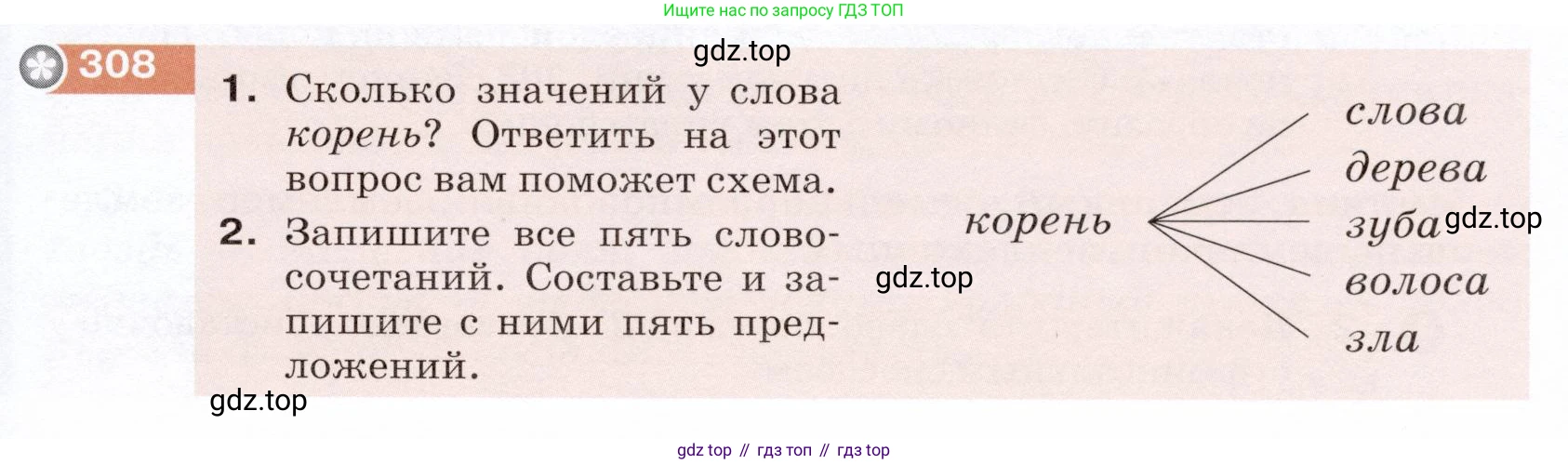 ГДЗ Русский язык, 5 класс Учебник, авторы: Разумовская Маргарита Михайловна, Львова Светлана Ивановна, Капинос Валентина Ивановна, Львов Валентин Витальевич, Богданова Галина Александровна, Тронина Татьяна Сергеевна, Сергеева Наталья Николаевна, издательство Дрофа, Москва, 2019 - 2022, белого цвета, Часть 1, страница 99, номер 308, Условие