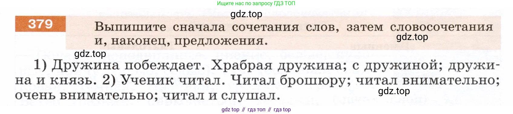 ГДЗ Русский язык, 5 класс Учебник, авторы: Разумовская Маргарита Михайловна, Львова Светлана Ивановна, Капинос Валентина Ивановна, Львов Валентин Витальевич, Богданова Галина Александровна, Тронина Татьяна Сергеевна, Сергеева Наталья Николаевна, издательство Дрофа, Москва, 2019 - 2022, белого цвета, Часть 2, страница 7, номер 379, Условие