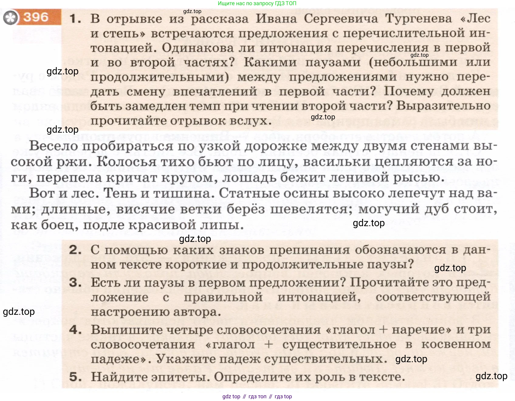 ГДЗ Русский язык, 5 класс Учебник, авторы: Разумовская Маргарита Михайловна, Львова Светлана Ивановна, Капинос Валентина Ивановна, Львов Валентин Витальевич, Богданова Галина Александровна, Тронина Татьяна Сергеевна, Сергеева Наталья Николаевна, издательство Дрофа, Москва, 2019 - 2022, белого цвета, Часть 2, страница 13, номер 396, Условие