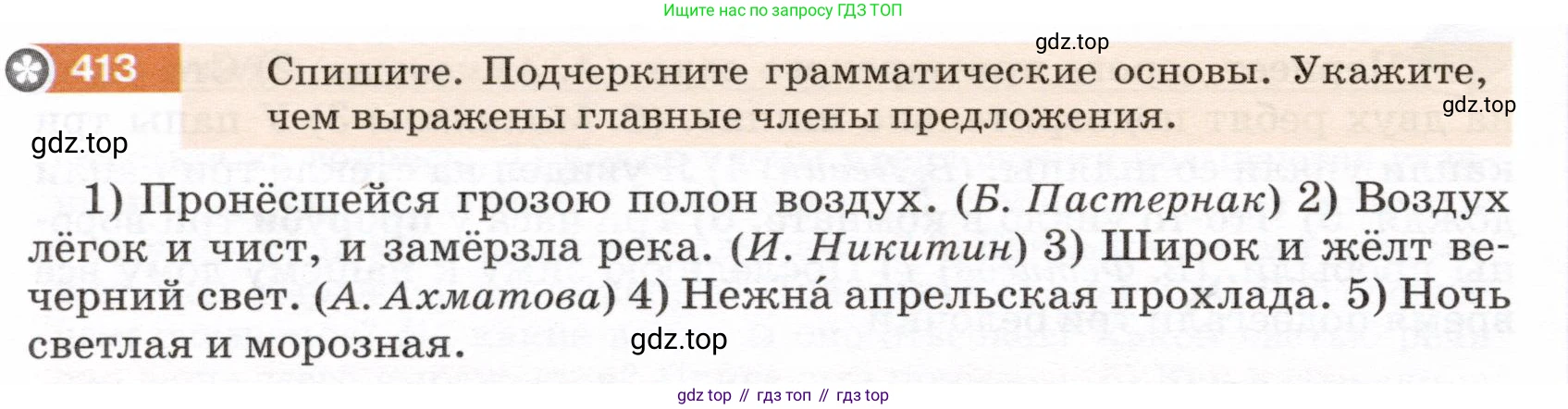 ГДЗ Русский язык, 5 класс Учебник, авторы: Разумовская Маргарита Михайловна, Львова Светлана Ивановна, Капинос Валентина Ивановна, Львов Валентин Витальевич, Богданова Галина Александровна, Тронина Татьяна Сергеевна, Сергеева Наталья Николаевна, издательство Дрофа, Москва, 2019 - 2022, белого цвета, Часть 2, страница 20, номер 413, Условие