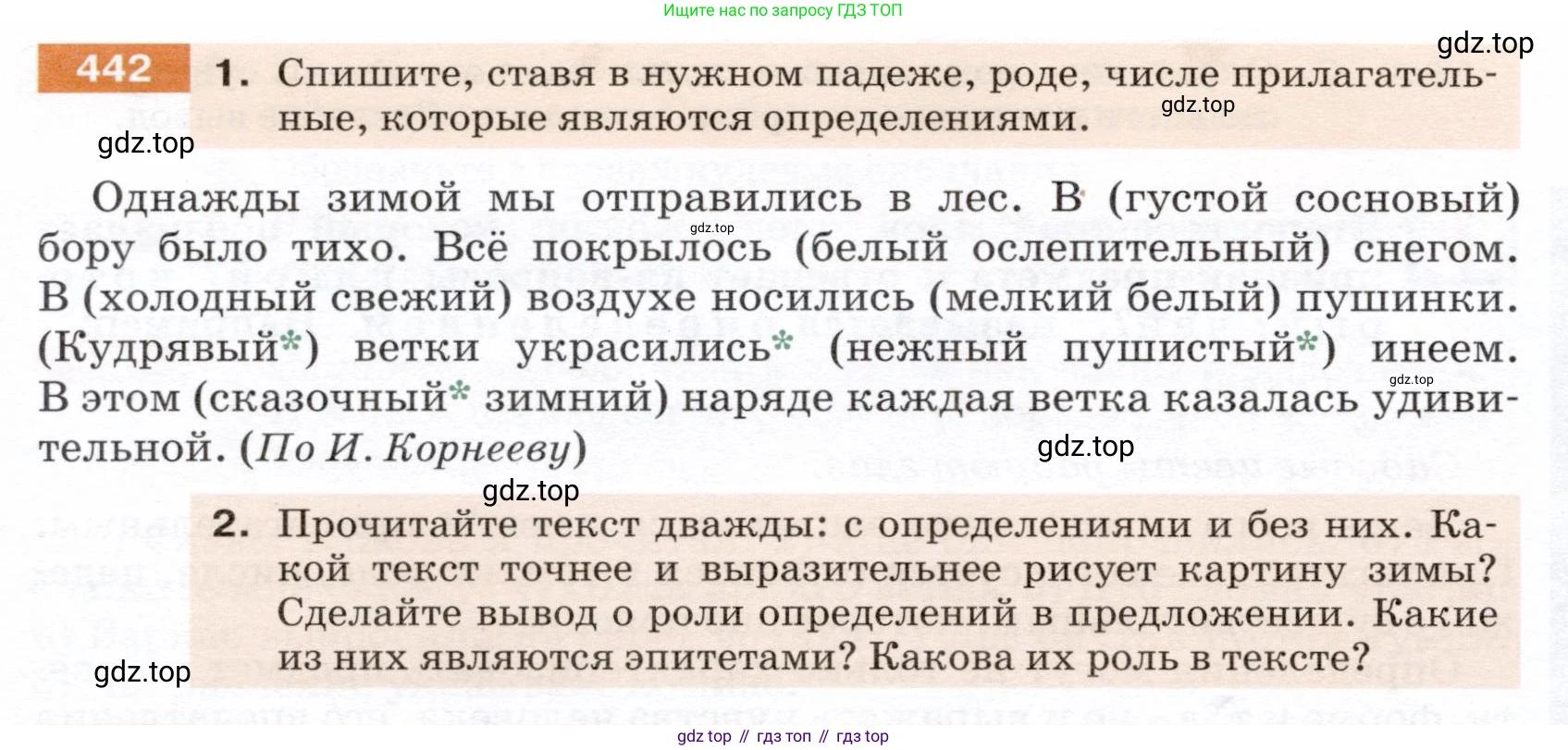 ГДЗ Русский язык, 5 класс Учебник, авторы: Разумовская Маргарита Михайловна, Львова Светлана Ивановна, Капинос Валентина Ивановна, Львов Валентин Витальевич, Богданова Галина Александровна, Тронина Татьяна Сергеевна, Сергеева Наталья Николаевна, издательство Дрофа, Москва, 2019 - 2022, белого цвета, Часть 2, страница 28, номер 442, Условие
