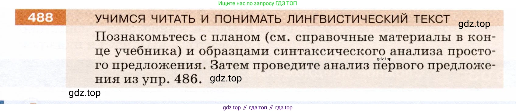 ГДЗ Русский язык, 5 класс Учебник, авторы: Разумовская Маргарита Михайловна, Львова Светлана Ивановна, Капинос Валентина Ивановна, Львов Валентин Витальевич, Богданова Галина Александровна, Тронина Татьяна Сергеевна, Сергеева Наталья Николаевна, издательство Дрофа, Москва, 2019 - 2022, белого цвета, Часть 2, страница 39, номер 488, Условие