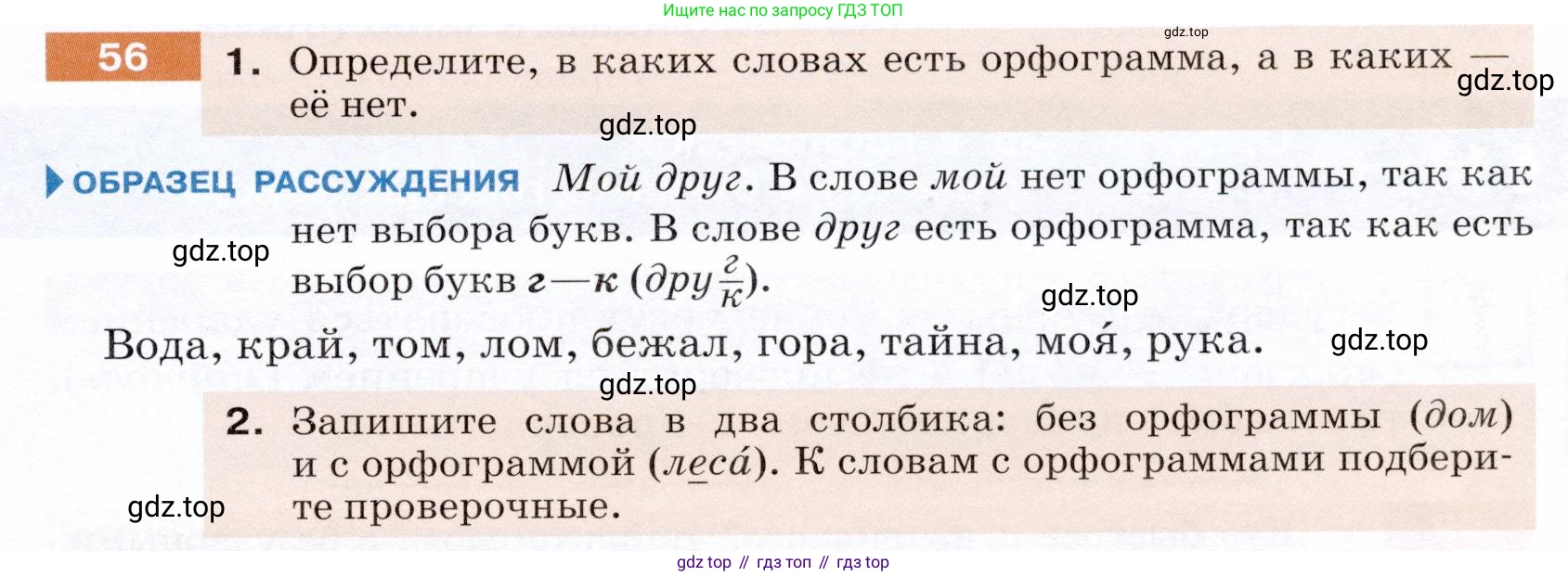 ГДЗ Русский язык, 5 класс Учебник, авторы: Разумовская Маргарита Михайловна, Львова Светлана Ивановна, Капинос Валентина Ивановна, Львов Валентин Витальевич, Богданова Галина Александровна, Тронина Татьяна Сергеевна, Сергеева Наталья Николаевна, издательство Дрофа, Москва, 2019 - 2022, белого цвета, Часть 1, страница 25, номер 56, Условие