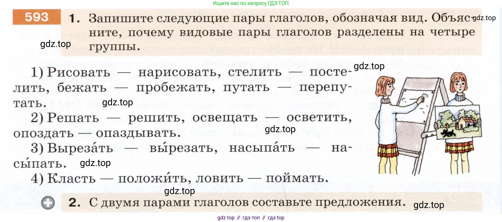ГДЗ Русский язык, 5 класс Учебник, авторы: Разумовская Маргарита Михайловна, Львова Светлана Ивановна, Капинос Валентина Ивановна, Львов Валентин Витальевич, Богданова Галина Александровна, Тронина Татьяна Сергеевна, Сергеева Наталья Николаевна, издательство Дрофа, Москва, 2019 - 2022, белого цвета, Часть 2, страница 72, номер 593, Условие