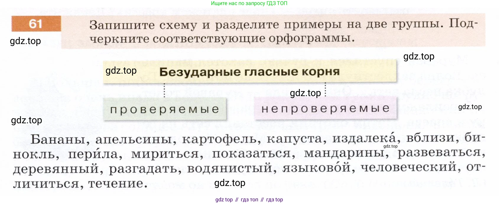 ГДЗ Русский язык, 5 класс Учебник, авторы: Разумовская Маргарита Михайловна, Львова Светлана Ивановна, Капинос Валентина Ивановна, Львов Валентин Витальевич, Богданова Галина Александровна, Тронина Татьяна Сергеевна, Сергеева Наталья Николаевна, издательство Дрофа, Москва, 2019 - 2022, белого цвета, Часть 1, страница 27, номер 61, Условие