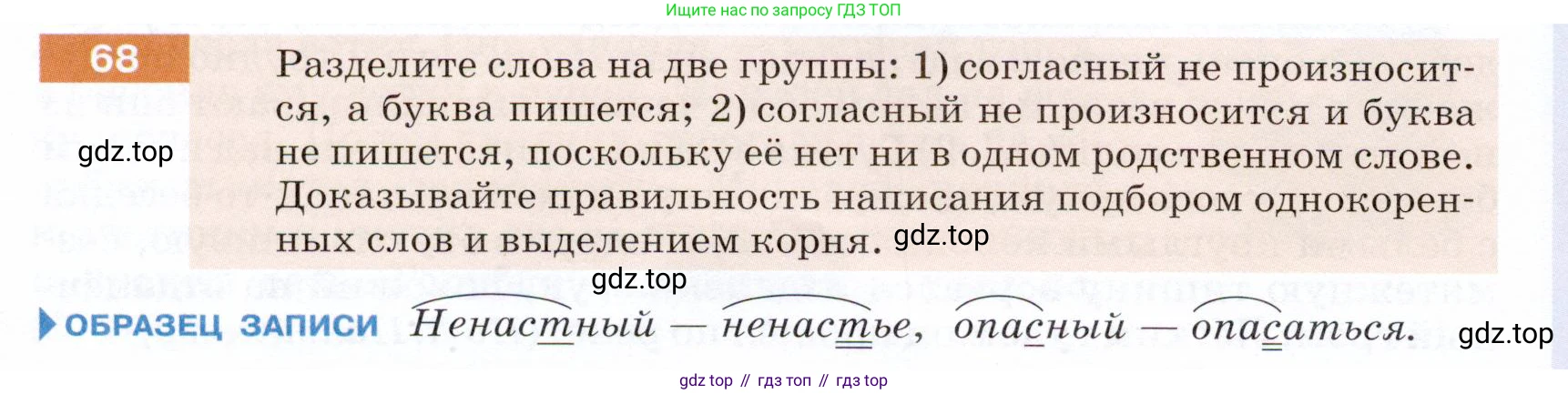 ГДЗ Русский язык, 5 класс Учебник, авторы: Разумовская Маргарита Михайловна, Львова Светлана Ивановна, Капинос Валентина Ивановна, Львов Валентин Витальевич, Богданова Галина Александровна, Тронина Татьяна Сергеевна, Сергеева Наталья Николаевна, издательство Дрофа, Москва, 2019 - 2022, белого цвета, Часть 1, страница 30, номер 68, Условие