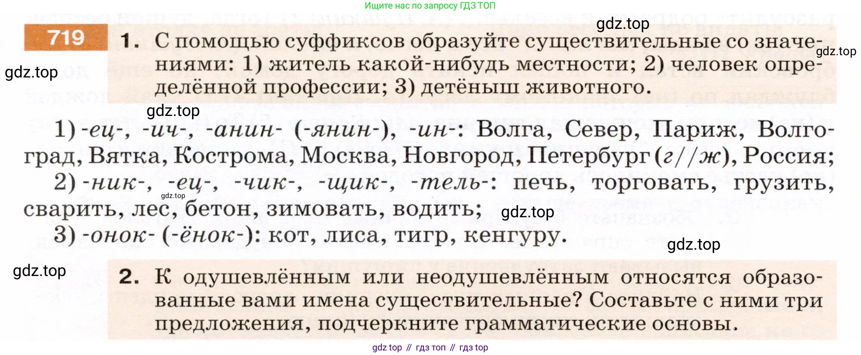 ГДЗ Русский язык, 5 класс Учебник, авторы: Разумовская Маргарита Михайловна, Львова Светлана Ивановна, Капинос Валентина Ивановна, Львов Валентин Витальевич, Богданова Галина Александровна, Тронина Татьяна Сергеевна, Сергеева Наталья Николаевна, издательство Дрофа, Москва, 2019 - 2022, белого цвета, Часть 2, страница 114, номер 719, Условие