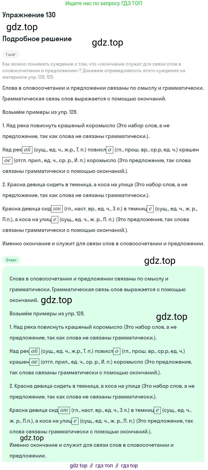 ГДЗ Русский язык, 5 класс Учебник, авторы: Разумовская Маргарита Михайловна, Львова Светлана Ивановна, Капинос Валентина Ивановна, Львов Валентин Витальевич, Богданова Галина Александровна, Тронина Татьяна Сергеевна, Сергеева Наталья Николаевна, издательство Дрофа, Москва, 2019 - 2022, белого цвета, Часть 1, страница 46, номер 130, Решение 1