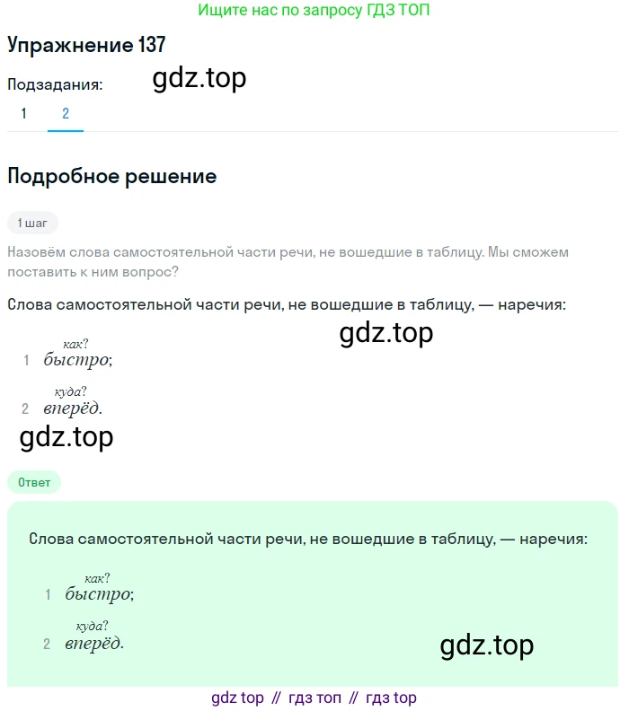 ГДЗ Русский язык, 5 класс Учебник, авторы: Разумовская Маргарита Михайловна, Львова Светлана Ивановна, Капинос Валентина Ивановна, Львов Валентин Витальевич, Богданова Галина Александровна, Тронина Татьяна Сергеевна, Сергеева Наталья Николаевна, издательство Дрофа, Москва, 2019 - 2022, белого цвета, Часть 1, страница 48, номер 137, Решение 1 (продолжение 2)