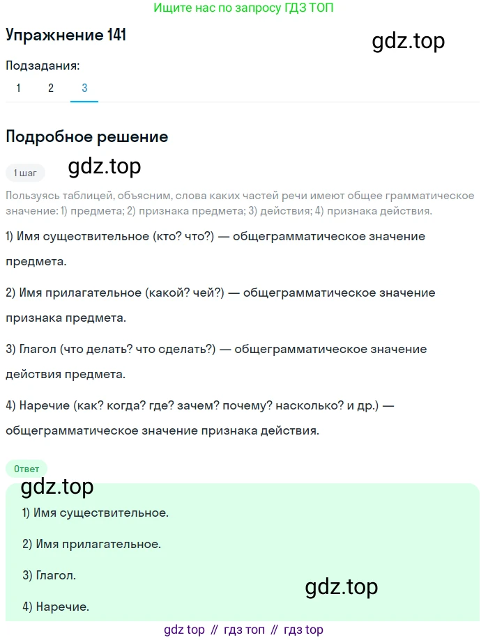 ГДЗ Русский язык, 5 класс Учебник, авторы: Разумовская Маргарита Михайловна, Львова Светлана Ивановна, Капинос Валентина Ивановна, Львов Валентин Витальевич, Богданова Галина Александровна, Тронина Татьяна Сергеевна, Сергеева Наталья Николаевна, издательство Дрофа, Москва, 2019 - 2022, белого цвета, Часть 1, страница 49, номер 141, Решение 1