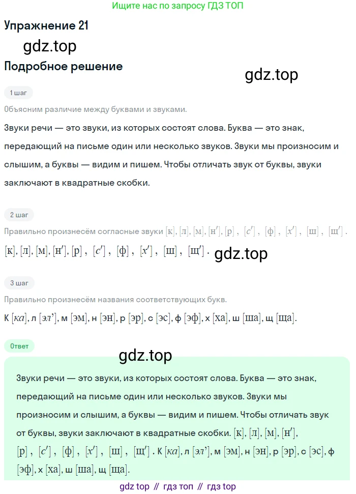 ГДЗ Русский язык, 5 класс Учебник, авторы: Разумовская Маргарита Михайловна, Львова Светлана Ивановна, Капинос Валентина Ивановна, Львов Валентин Витальевич, Богданова Галина Александровна, Тронина Татьяна Сергеевна, Сергеева Наталья Николаевна, издательство Дрофа, Москва, 2019 - 2022, белого цвета, Часть 1, страница 14, номер 21, Решение 1