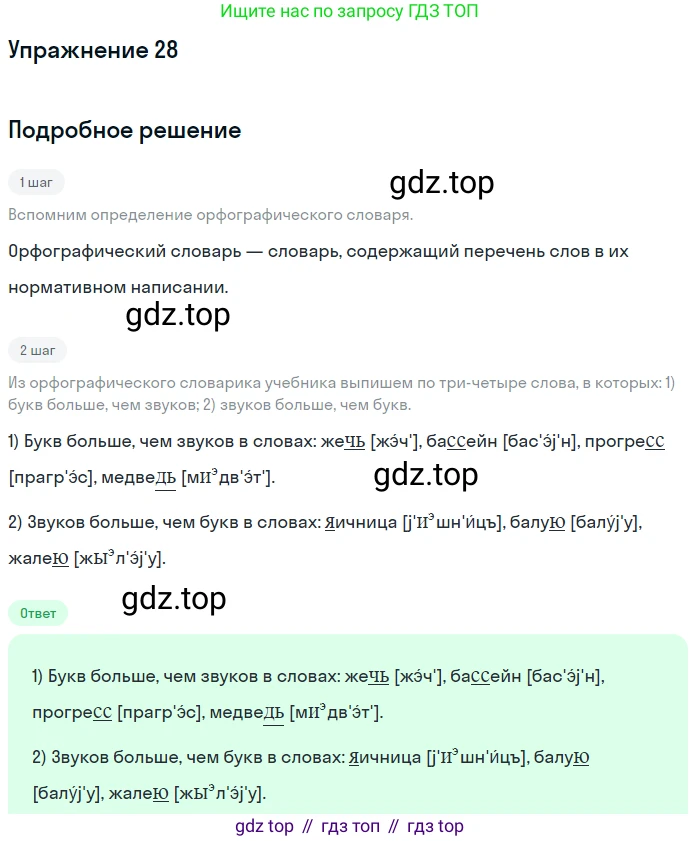 ГДЗ Русский язык, 5 класс Учебник, авторы: Разумовская Маргарита Михайловна, Львова Светлана Ивановна, Капинос Валентина Ивановна, Львов Валентин Витальевич, Богданова Галина Александровна, Тронина Татьяна Сергеевна, Сергеева Наталья Николаевна, издательство Дрофа, Москва, 2019 - 2022, белого цвета, Часть 1, страница 16, номер 28, Решение 1