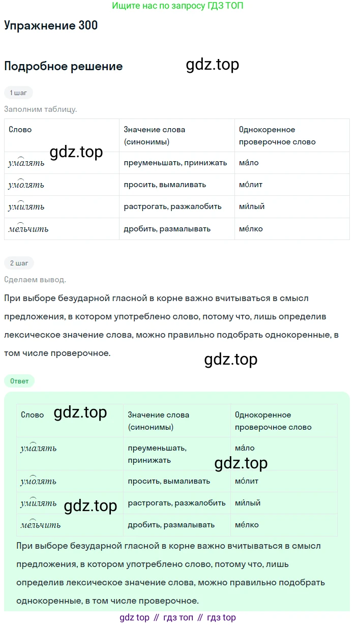 ГДЗ Русский язык, 5 класс Учебник, авторы: Разумовская Маргарита Михайловна, Львова Светлана Ивановна, Капинос Валентина Ивановна, Львов Валентин Витальевич, Богданова Галина Александровна, Тронина Татьяна Сергеевна, Сергеева Наталья Николаевна, издательство Дрофа, Москва, 2019 - 2022, белого цвета, Часть 1, страница 97, номер 300, Решение 1