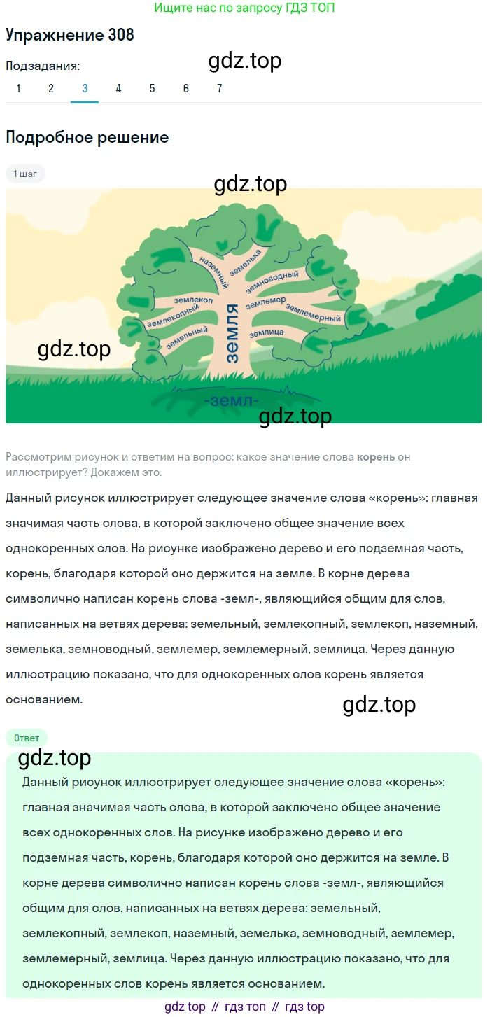 ГДЗ Русский язык, 5 класс Учебник, авторы: Разумовская Маргарита Михайловна, Львова Светлана Ивановна, Капинос Валентина Ивановна, Львов Валентин Витальевич, Богданова Галина Александровна, Тронина Татьяна Сергеевна, Сергеева Наталья Николаевна, издательство Дрофа, Москва, 2019 - 2022, белого цвета, Часть 1, страница 99, номер 308, Решение 1 (продолжение 6)