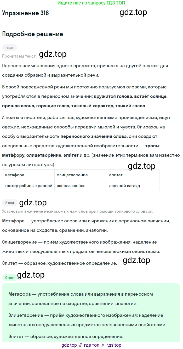 ГДЗ Русский язык, 5 класс Учебник, авторы: Разумовская Маргарита Михайловна, Львова Светлана Ивановна, Капинос Валентина Ивановна, Львов Валентин Витальевич, Богданова Галина Александровна, Тронина Татьяна Сергеевна, Сергеева Наталья Николаевна, издательство Дрофа, Москва, 2019 - 2022, белого цвета, Часть 1, страница 103, номер 316, Решение 1