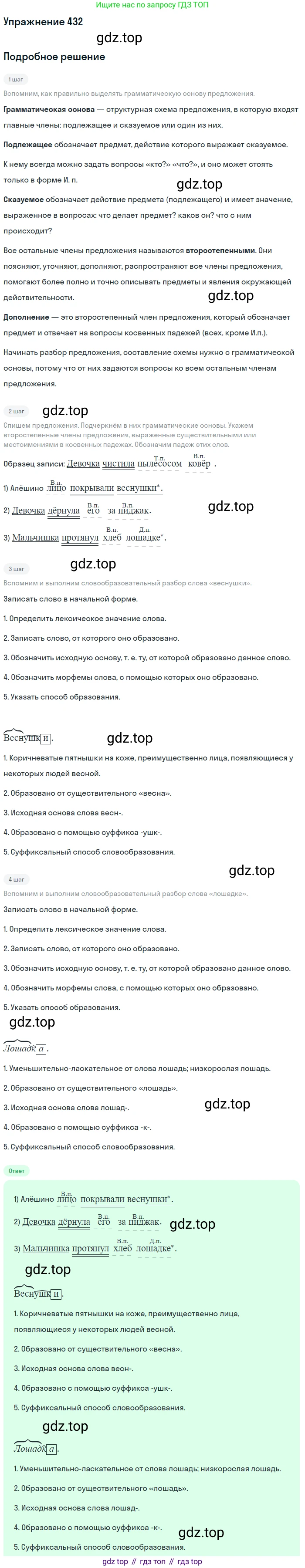 ГДЗ Русский язык, 5 класс Учебник, авторы: Разумовская Маргарита Михайловна, Львова Светлана Ивановна, Капинос Валентина Ивановна, Львов Валентин Витальевич, Богданова Галина Александровна, Тронина Татьяна Сергеевна, Сергеева Наталья Николаевна, издательство Дрофа, Москва, 2019 - 2022, белого цвета, Часть 2, страница 25, номер 432, Решение 1