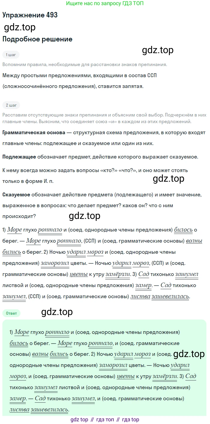 ГДЗ Русский язык, 5 класс Учебник, авторы: Разумовская Маргарита Михайловна, Львова Светлана Ивановна, Капинос Валентина Ивановна, Львов Валентин Витальевич, Богданова Галина Александровна, Тронина Татьяна Сергеевна, Сергеева Наталья Николаевна, издательство Дрофа, Москва, 2019 - 2022, белого цвета, Часть 2, страница 42, номер 493, Решение 1