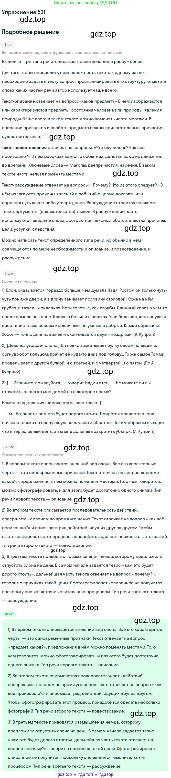 ГДЗ Русский язык, 5 класс Учебник, авторы: Разумовская Маргарита Михайловна, Львова Светлана Ивановна, Капинос Валентина Ивановна, Львов Валентин Витальевич, Богданова Галина Александровна, Тронина Татьяна Сергеевна, Сергеева Наталья Николаевна, издательство Дрофа, Москва, 2019 - 2022, белого цвета, Часть 2, страница 53, номер 531, Решение 1