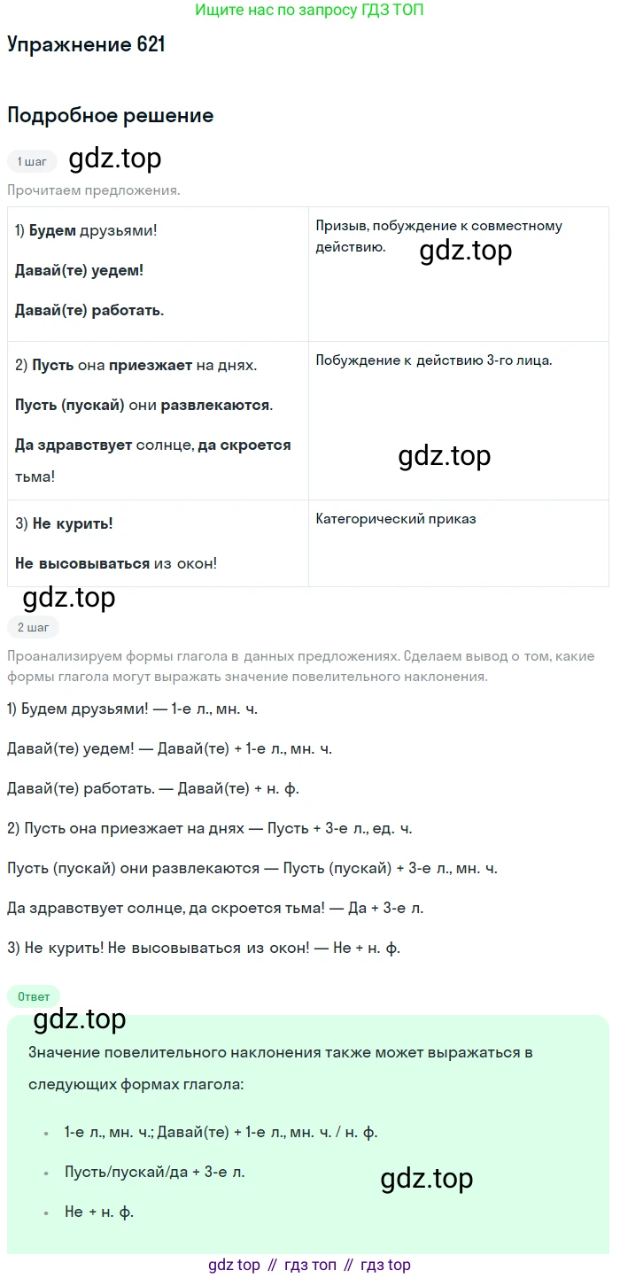 ГДЗ Русский язык, 5 класс Учебник, авторы: Разумовская Маргарита Михайловна, Львова Светлана Ивановна, Капинос Валентина Ивановна, Львов Валентин Витальевич, Богданова Галина Александровна, Тронина Татьяна Сергеевна, Сергеева Наталья Николаевна, издательство Дрофа, Москва, 2019 - 2022, белого цвета, Часть 2, страница 81, номер 621, Решение 1