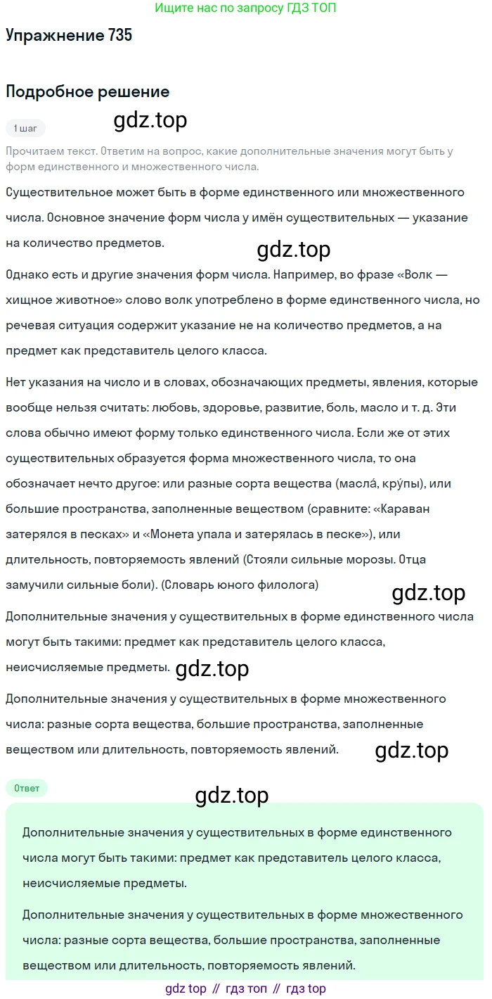 ГДЗ Русский язык, 5 класс Учебник, авторы: Разумовская Маргарита Михайловна, Львова Светлана Ивановна, Капинос Валентина Ивановна, Львов Валентин Витальевич, Богданова Галина Александровна, Тронина Татьяна Сергеевна, Сергеева Наталья Николаевна, издательство Дрофа, Москва, 2019 - 2022, белого цвета, Часть 2, страница 119, номер 735, Решение 1