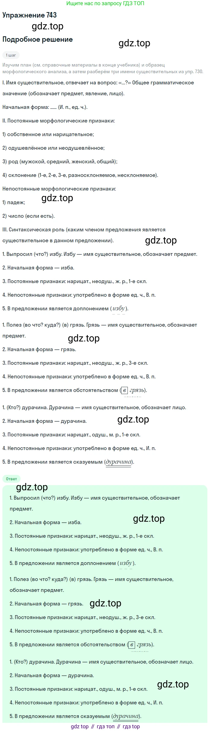 ГДЗ Русский язык, 5 класс Учебник, авторы: Разумовская Маргарита Михайловна, Львова Светлана Ивановна, Капинос Валентина Ивановна, Львов Валентин Витальевич, Богданова Галина Александровна, Тронина Татьяна Сергеевна, Сергеева Наталья Николаевна, издательство Дрофа, Москва, 2019 - 2022, белого цвета, Часть 2, страница 121, номер 743, Решение 1