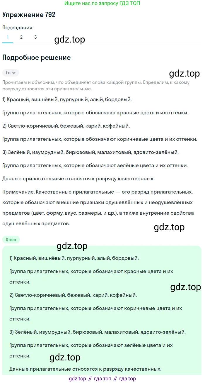 ГДЗ Русский язык, 5 класс Учебник, авторы: Разумовская Маргарита Михайловна, Львова Светлана Ивановна, Капинос Валентина Ивановна, Львов Валентин Витальевич, Богданова Галина Александровна, Тронина Татьяна Сергеевна, Сергеева Наталья Николаевна, издательство Дрофа, Москва, 2019 - 2022, белого цвета, Часть 2, страница 138, номер 792, Решение 1