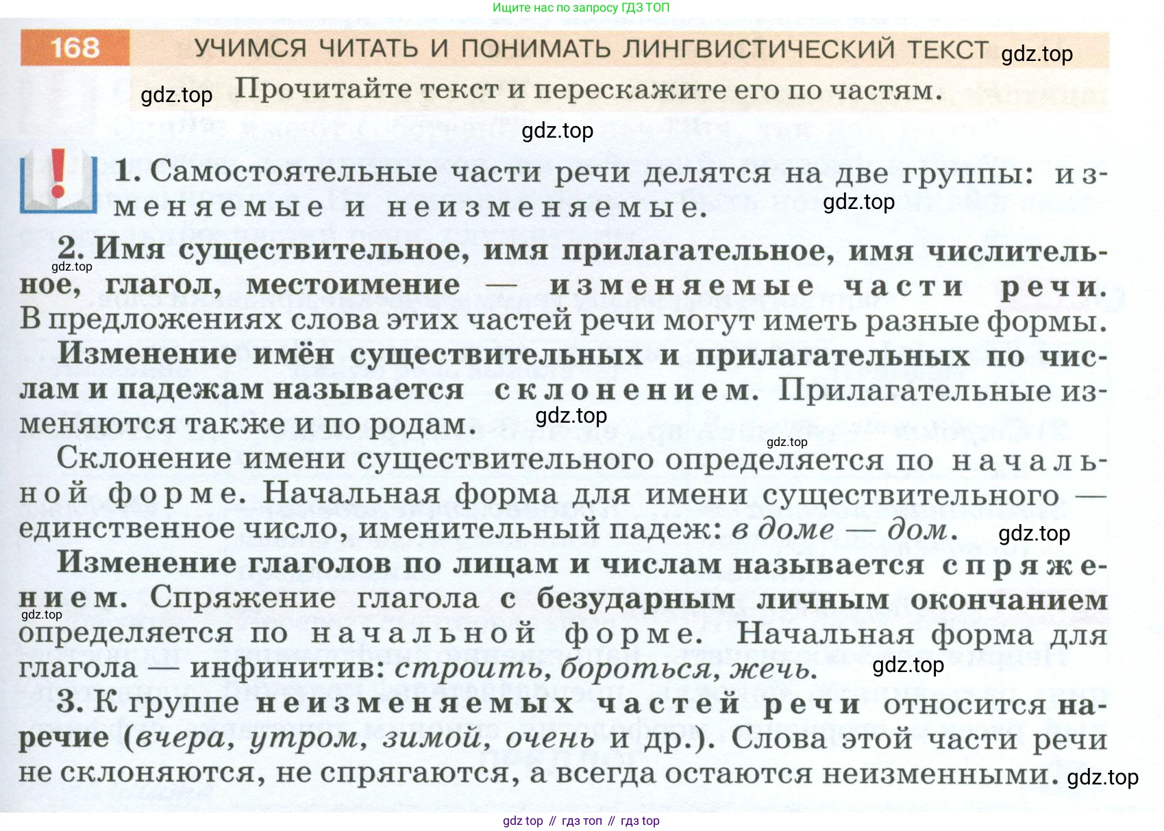 ГДЗ Русский язык, 5 класс Учебник, авторы: Разумовская Маргарита Михайловна, Львова Светлана Ивановна, Капинос Валентина Ивановна, Львов Валентин Витальевич, Богданова Галина Александровна, Тронина Татьяна Сергеевна, Сергеева Наталья Николаевна, издательство Просвещение, Москва, 2023, белого цвета, Часть 1, страница 61, номер 168, Условие 2023