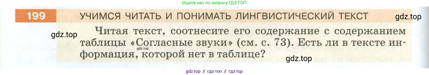 ГДЗ Русский язык, 5 класс Учебник, авторы: Разумовская Маргарита Михайловна, Львова Светлана Ивановна, Капинос Валентина Ивановна, Львов Валентин Витальевич, Богданова Галина Александровна, Тронина Татьяна Сергеевна, Сергеева Наталья Николаевна, издательство Просвещение, Москва, 2023, белого цвета, Часть 1, страница 72, номер 199, Условие 2023