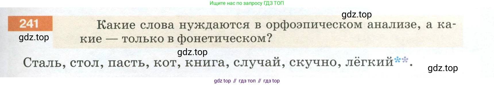 ГДЗ Русский язык, 5 класс Учебник, авторы: Разумовская Маргарита Михайловна, Львова Светлана Ивановна, Капинос Валентина Ивановна, Львов Валентин Витальевич, Богданова Галина Александровна, Тронина Татьяна Сергеевна, Сергеева Наталья Николаевна, издательство Просвещение, Москва, 2023, белого цвета, Часть 1, страница 83, номер 241, Условие 2023