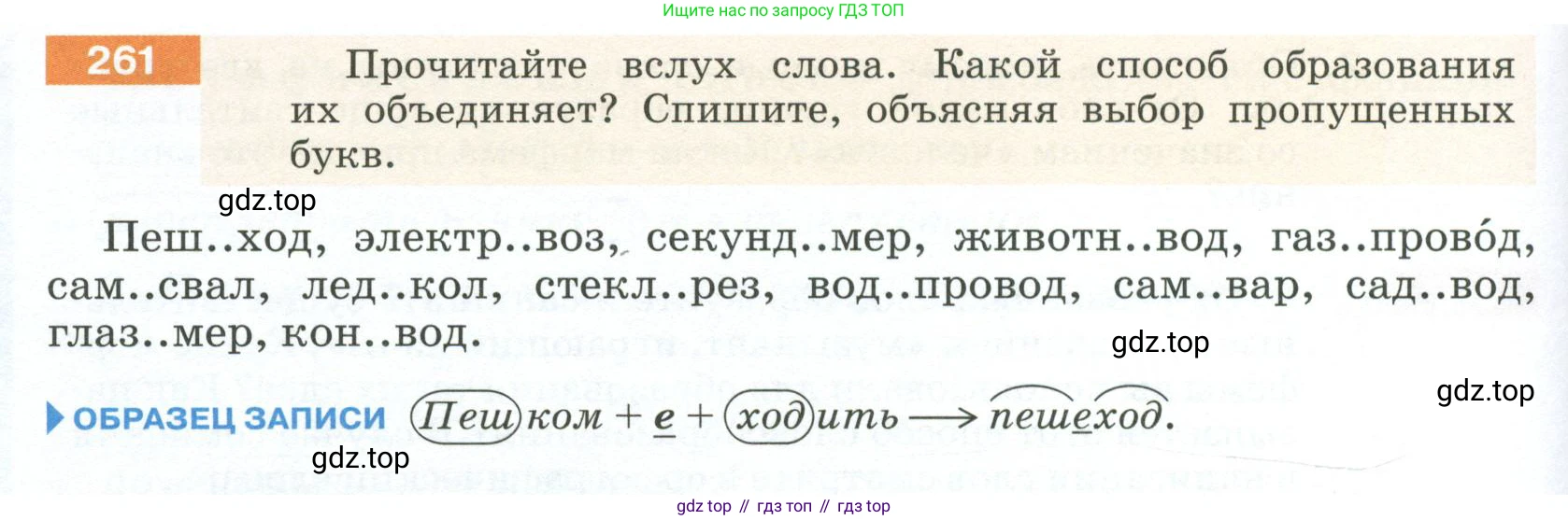 ГДЗ Русский язык, 5 класс Учебник, авторы: Разумовская Маргарита Михайловна, Львова Светлана Ивановна, Капинос Валентина Ивановна, Львов Валентин Витальевич, Богданова Галина Александровна, Тронина Татьяна Сергеевна, Сергеева Наталья Николаевна, издательство Просвещение, Москва, 2023, белого цвета, Часть 1, страница 90, номер 261, Условие 2023